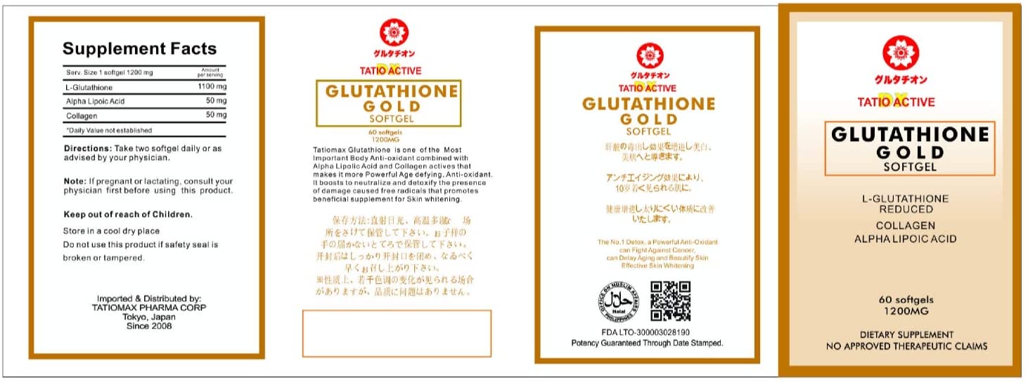 chứng chỉ Viên uống trắng sáng da Nhật Bản Tatio Active GOLD