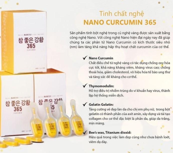 Thành phần Nghệ Nano Curcumin 365 Hàn Quốc