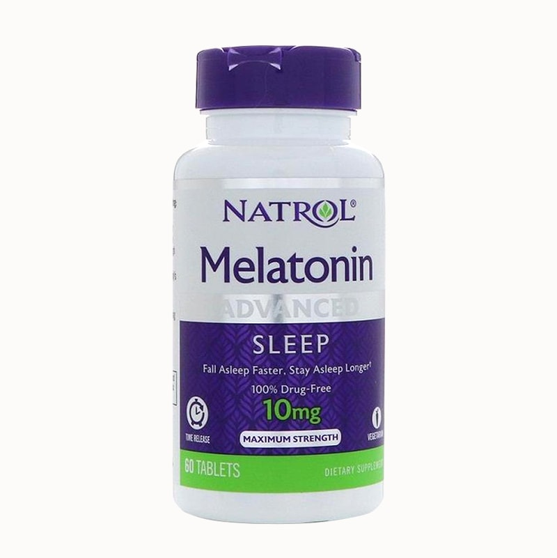 Viên ngậm giúp ngủ ngon Natrol Melantonin Sleep Drug – Free 10mg